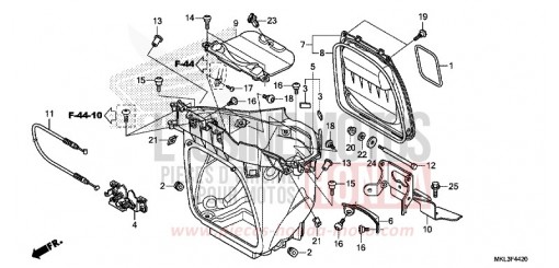 COMPARTIMENT A BAGAGES NC750XAL de 2020